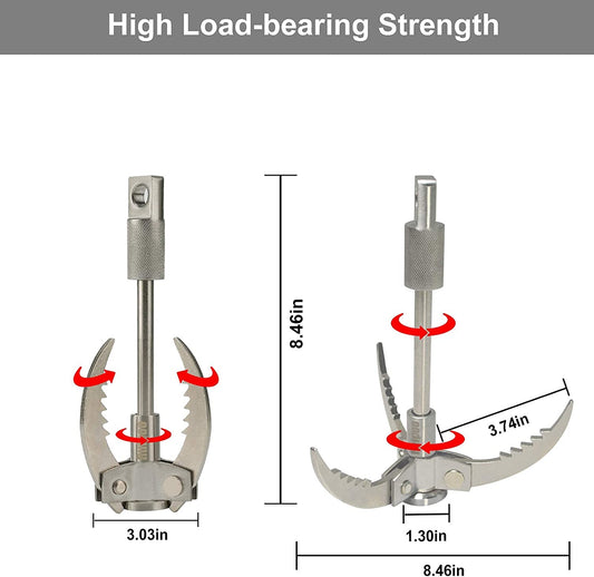 Outdoor Survival Steel Folding Hook (Three Claws)