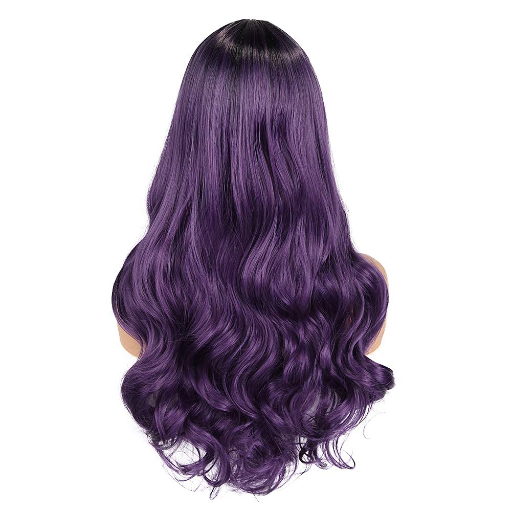 Long Wavy Purple Wigs for Women