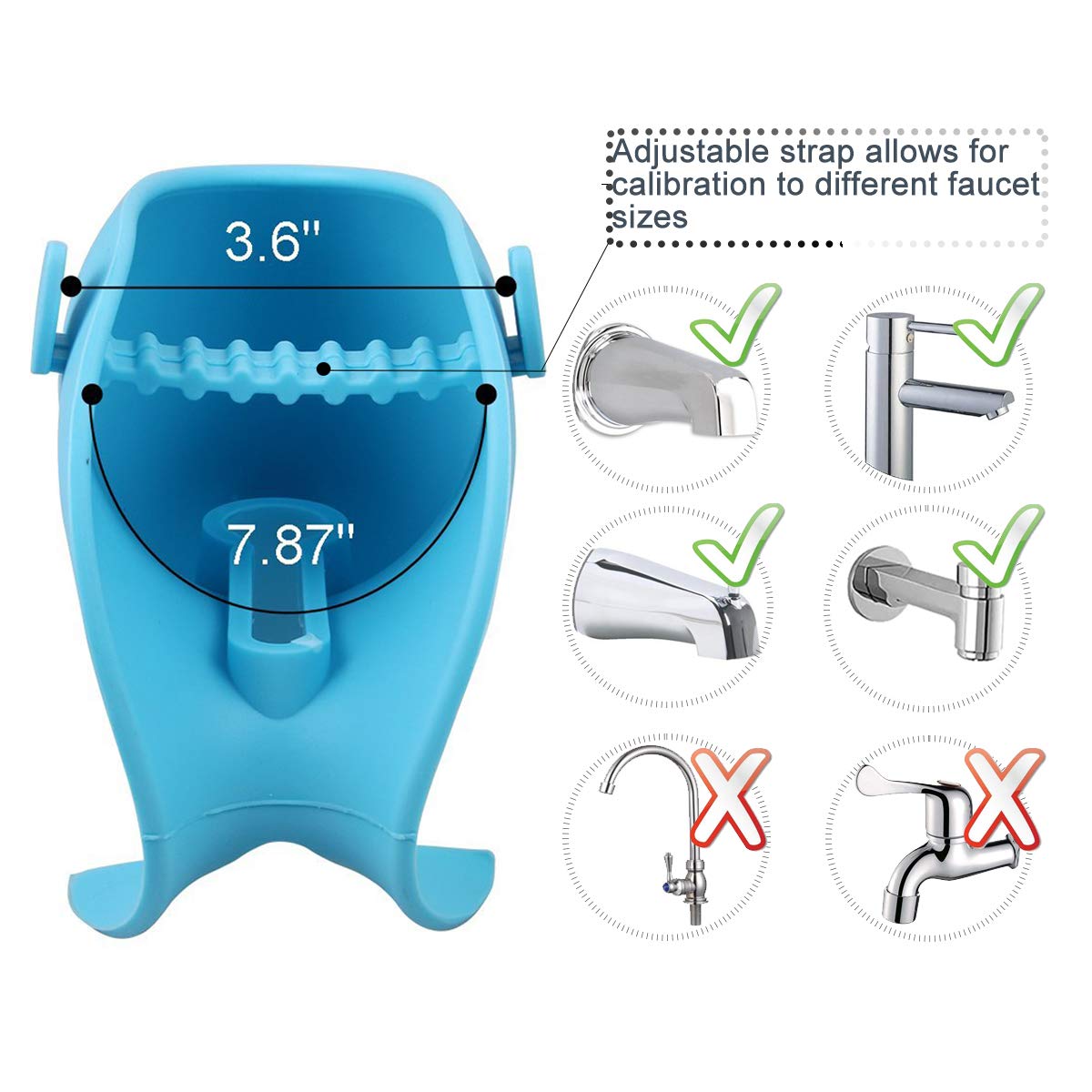 Bath Spout Cover, Shower Protection Cover (Color: Blue)