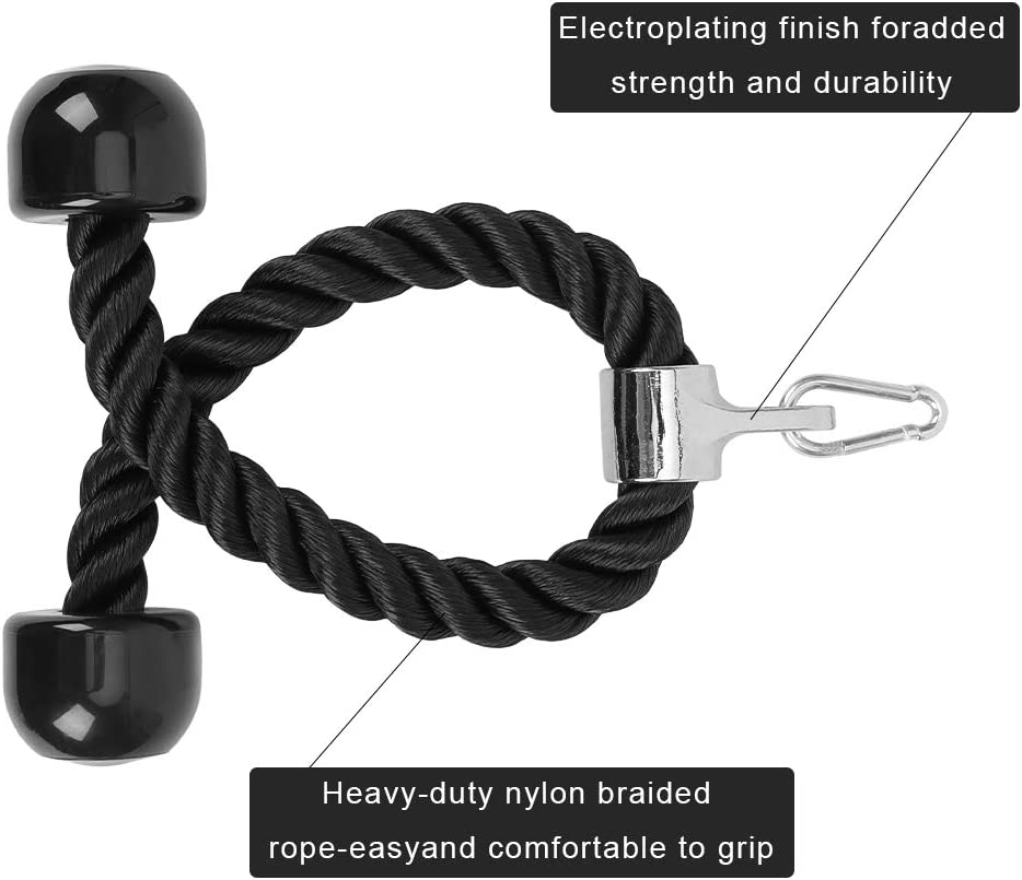 28" professional heavy-duty nylon rope, color: black