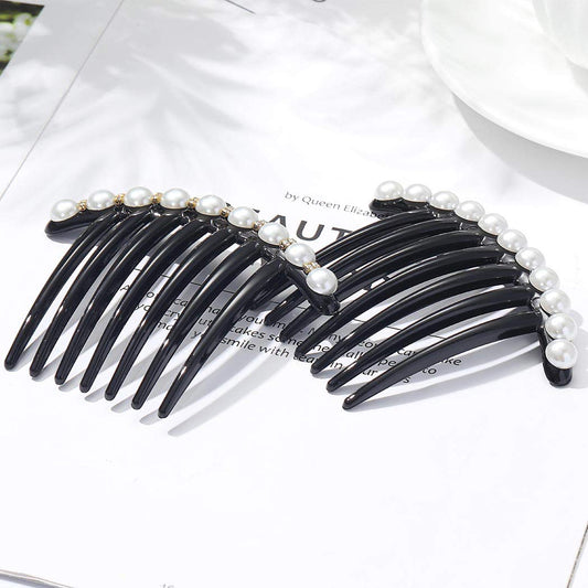 2-Pack Side Hair Combs with Pearls