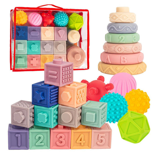 3-in-1 stackable building blocks, 23 pieces