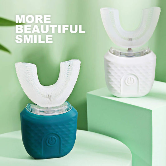 U Shaped Electric Toothbrush, (Color:Green)