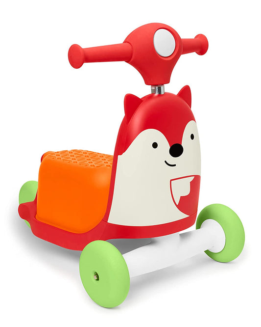 3-in-1 walker for activities from babies to scooters, Zoo Fox