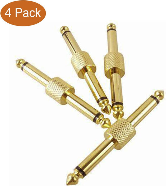 1/4 Inch 6.3mm Guitar Pedal Jack Couplers (4-Pack)