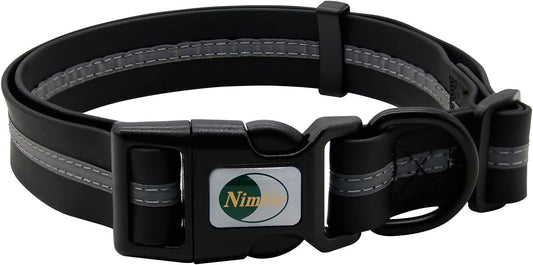 Durable Anti-odor Waterproof Pet Collar, size l, Black