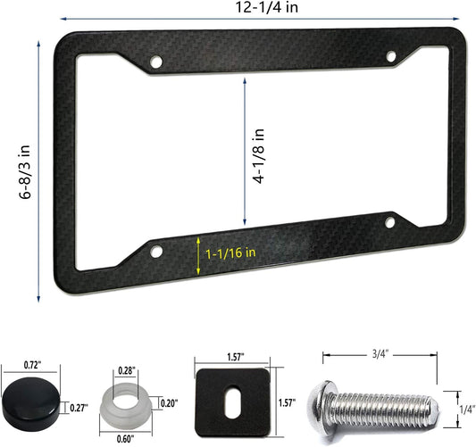 Brackets with stainless steel screw caps, 4 Hole Wide Edge