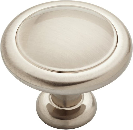 Round Cabinet Knobs, 1-1/4" (32mm), Pack of 10, Satin Nickel