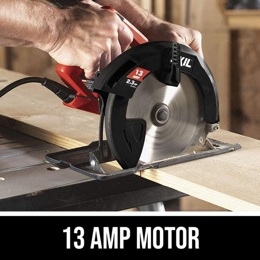 Circular Saw, Red, One Size, Style: 13Amp