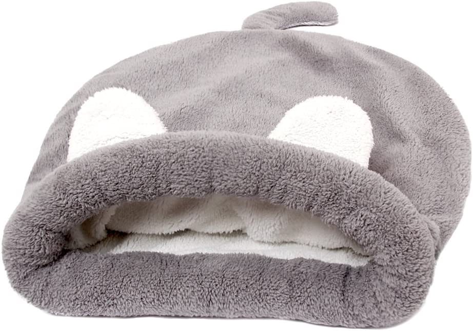 Self-Heating Kitten Sleeping Bag, 20in x 22in - Gray