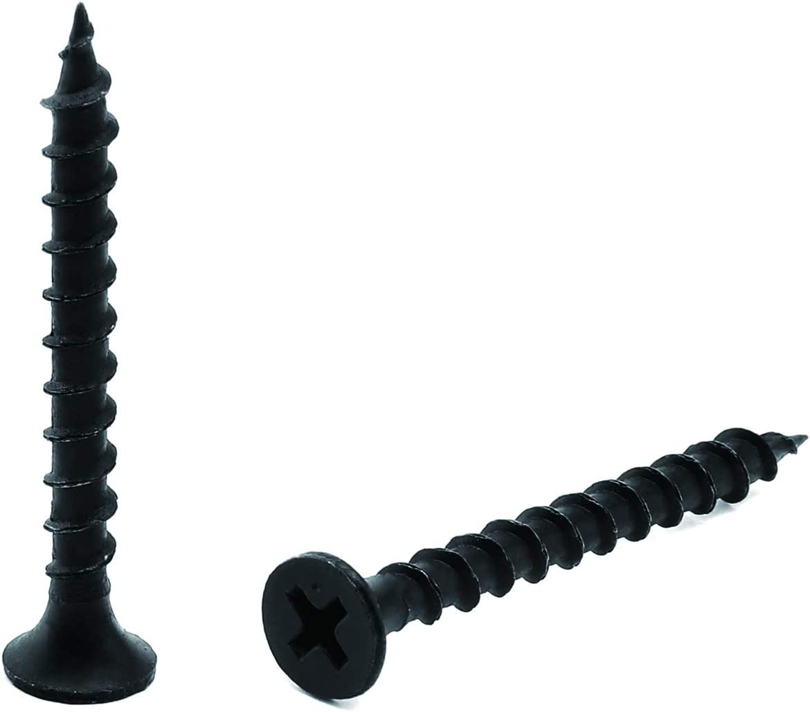 #7 x 1-5/8  Wood Screw, 50pcs, Stainless Steel Flat Head (Black)