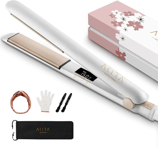 2-in-1 hair straightener, adjustable temperature up to 450 ℉