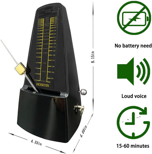 Mechanical metronome, universal, color: standard, black