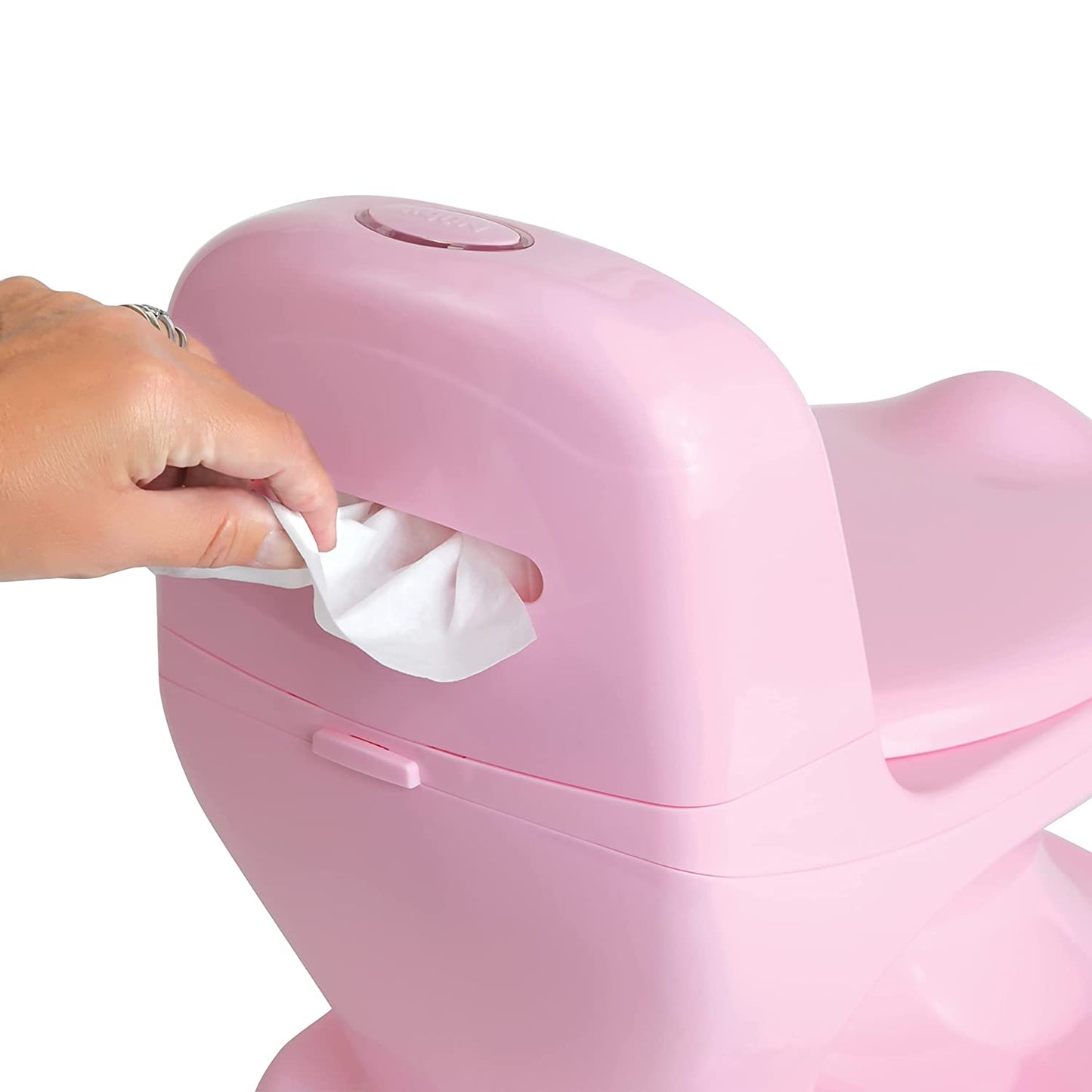 Children's potty with realistic flush button and sound, (pink)