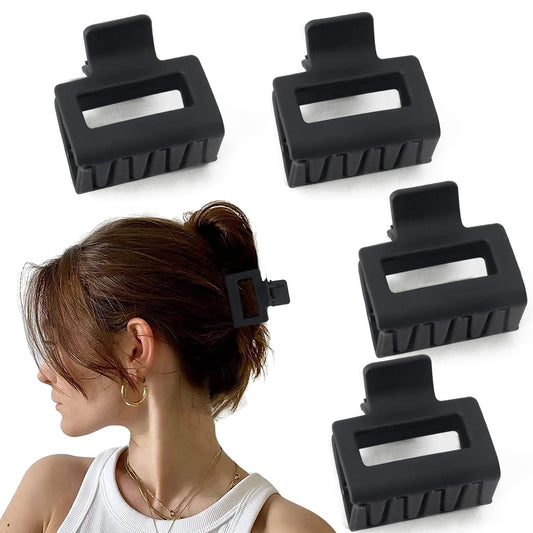 4 x 2 inch hair clips, Black