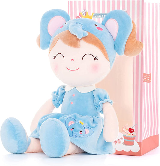 Baby spring toy, dressed as an elephant (blue)