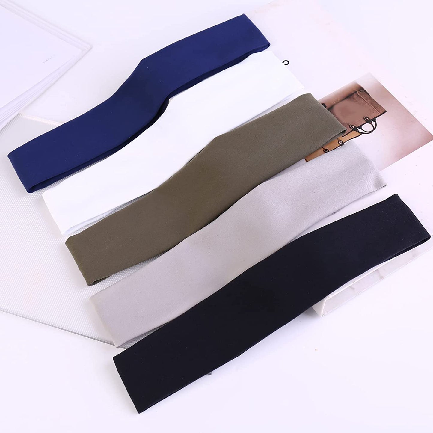 Sports Headbands for Moisture, Grey, Green, White, Blue, Black