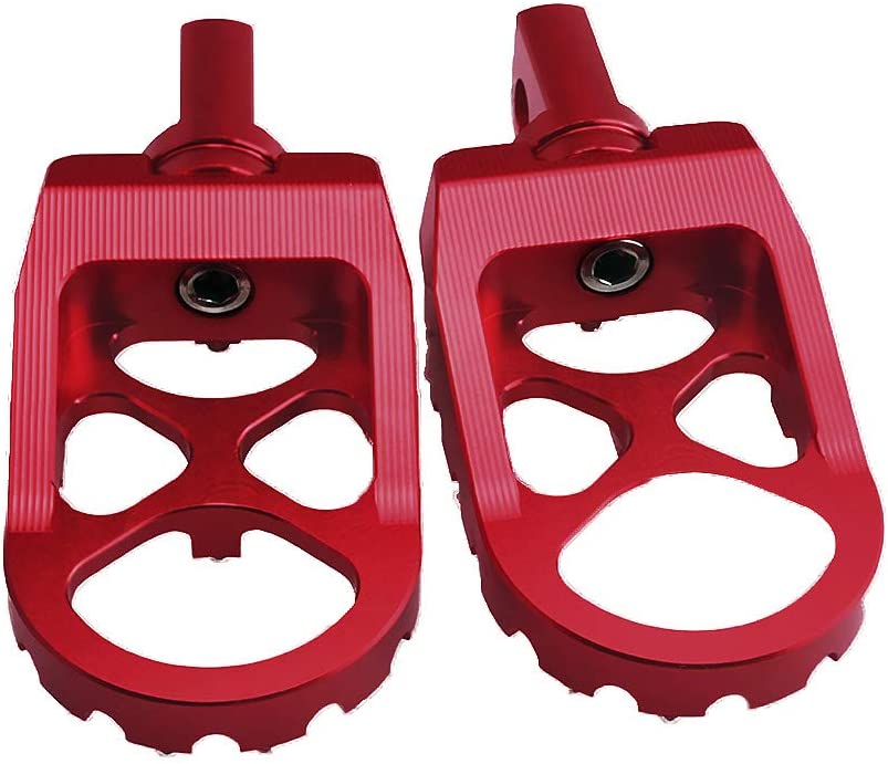 Wide and thick CNC foot pegs, (red)