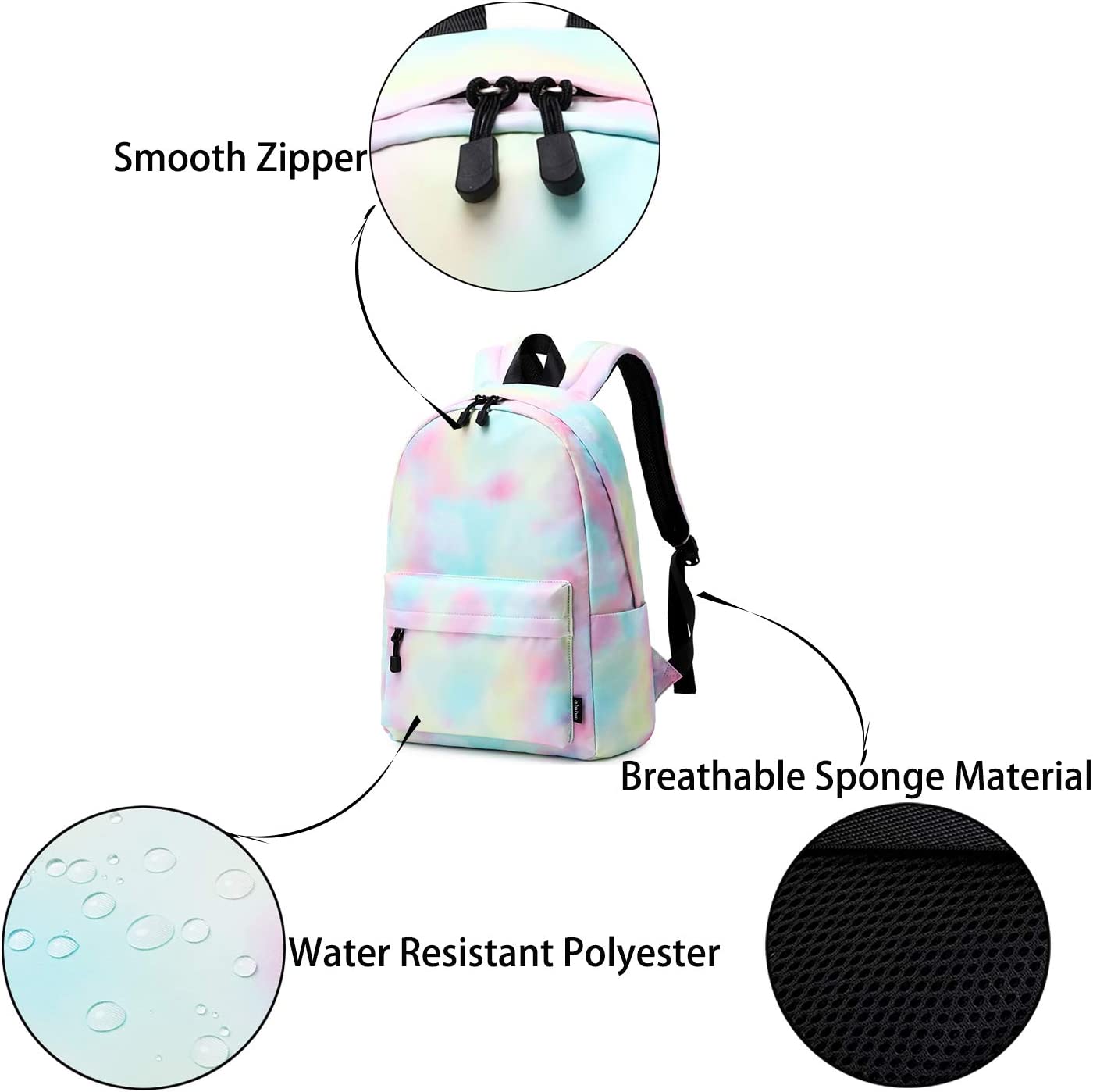 Lightweight water resistant backpacks (Tie Dye)