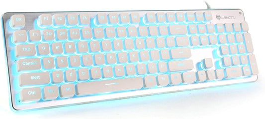 USB Wired Computer LED Keyboard - L2, White