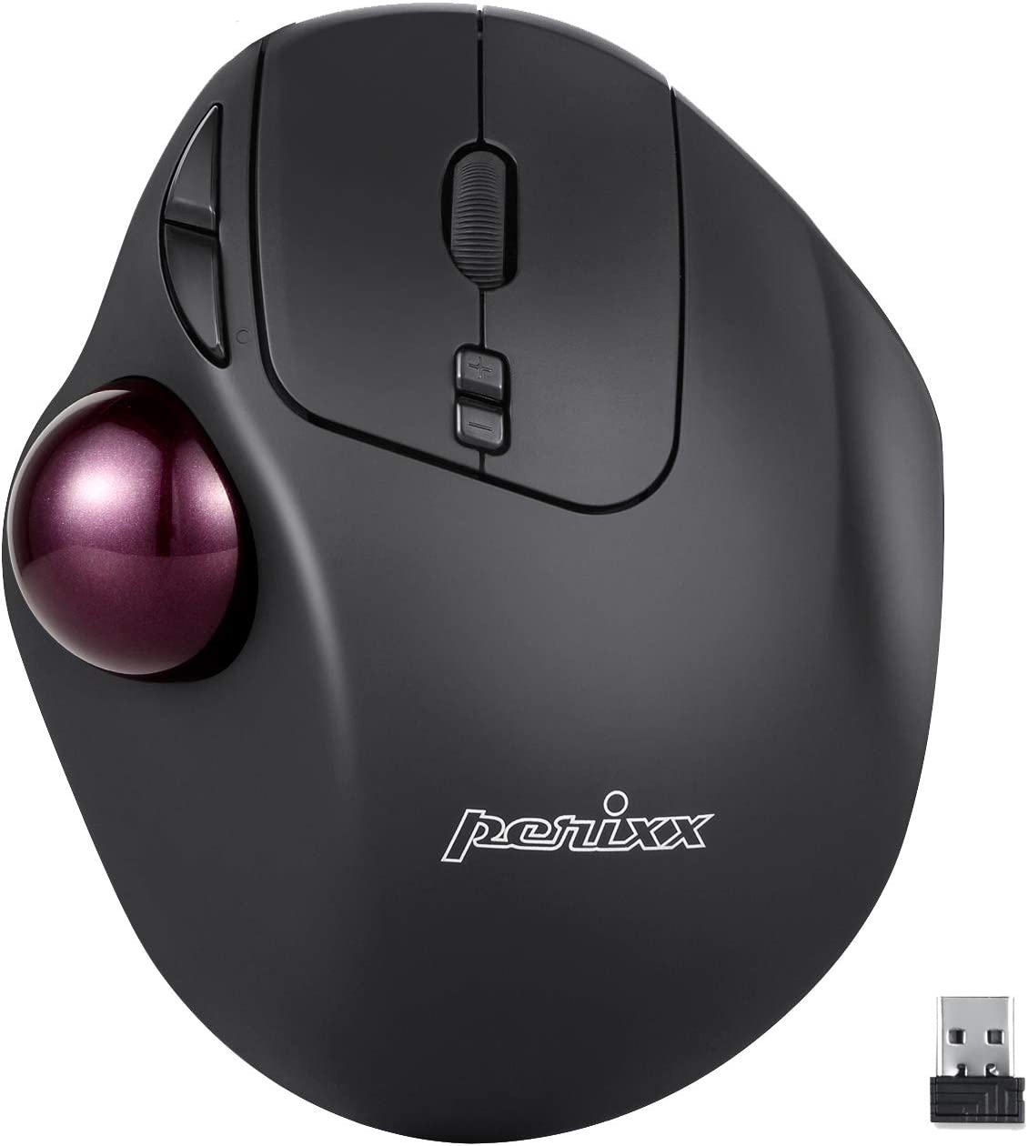 Wireless Trackball Mouse, 5 Buttons, 2 DPI Level, Black