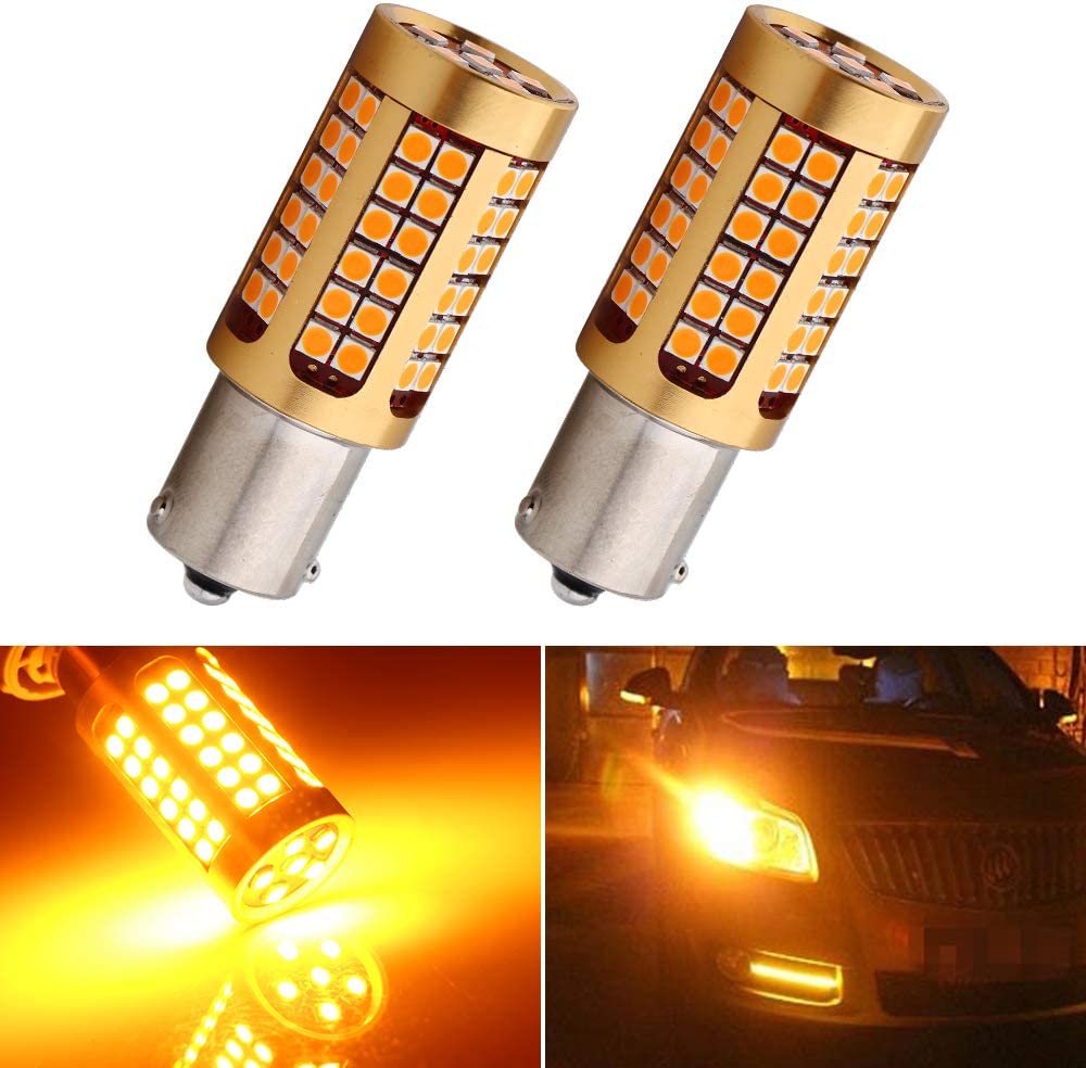 150 Degree LED Light Bulb, 2200 Lumens, Amber Yellow (2-Pack)