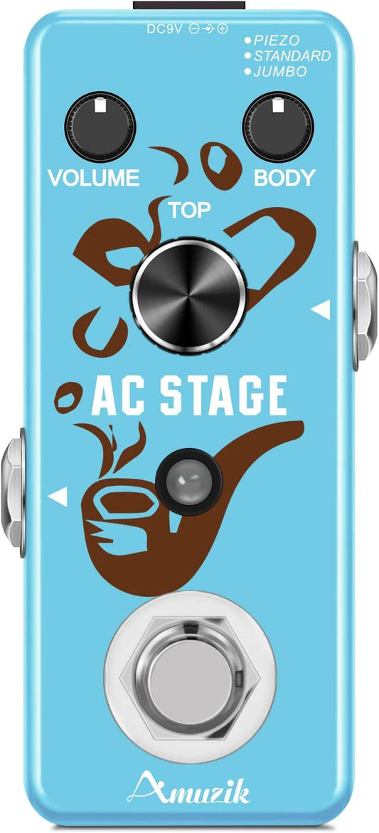 Acoustic guitar simulator pedal