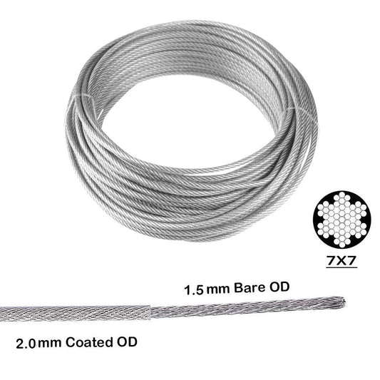 100ft 304 Stainless Steel Wire Cable Kit