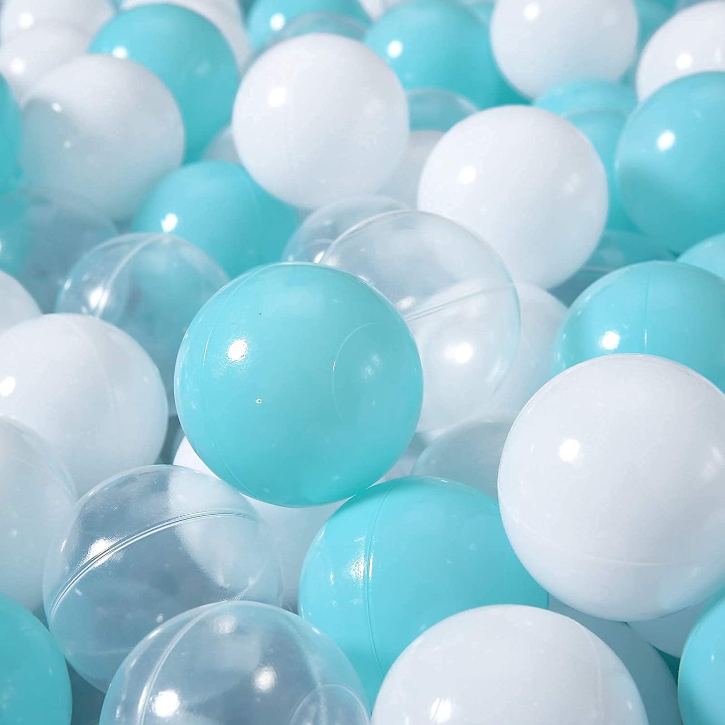 100 Pieces of Plastic Balls for Kids (Blue-100Balls)