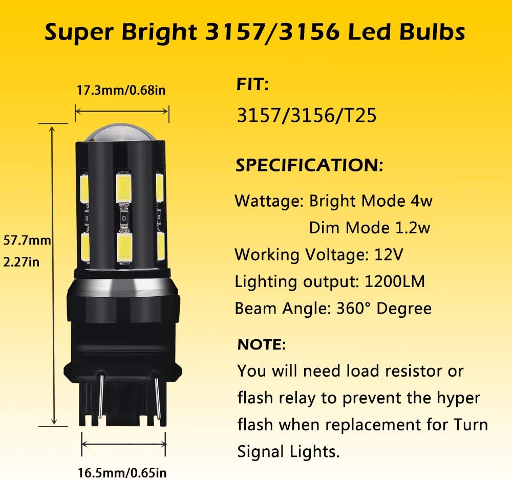 4PCS High Power LED Bulb, White