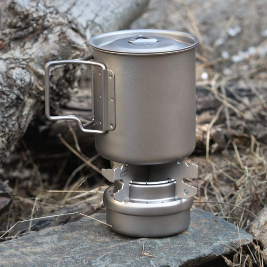 Ultralight Portable Liquid Alcohol Stove with Cross Support