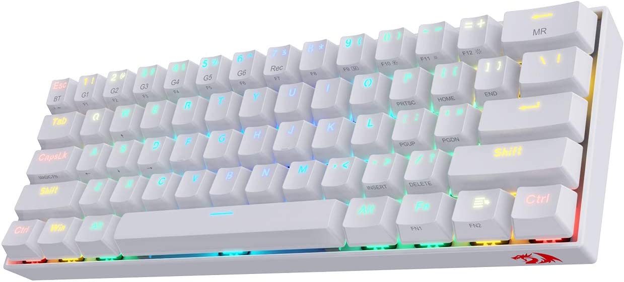 K530 60% Compact RGB Wireless Mechanical Keyboard, 61, white