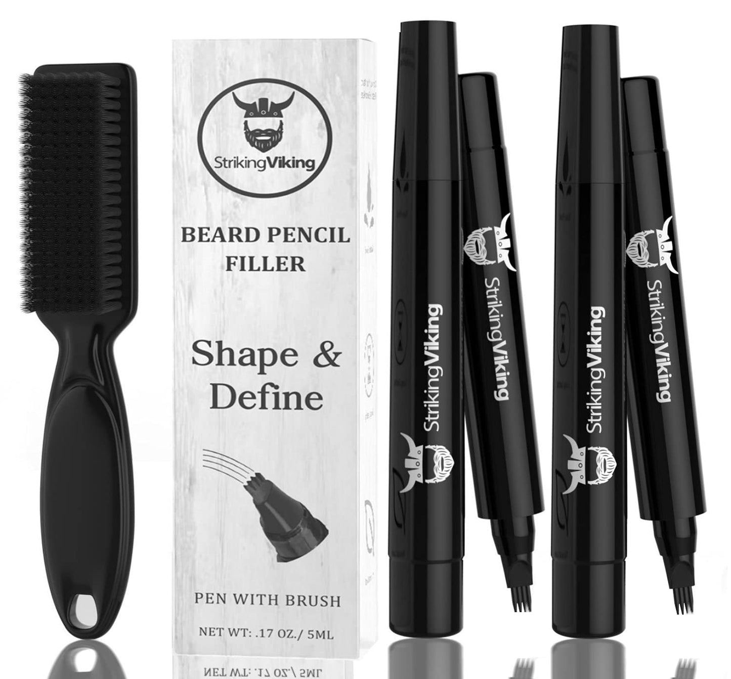 Beard Pencil Refill, (Color:Black), 6.18 x 5.83 x 1.22 inches