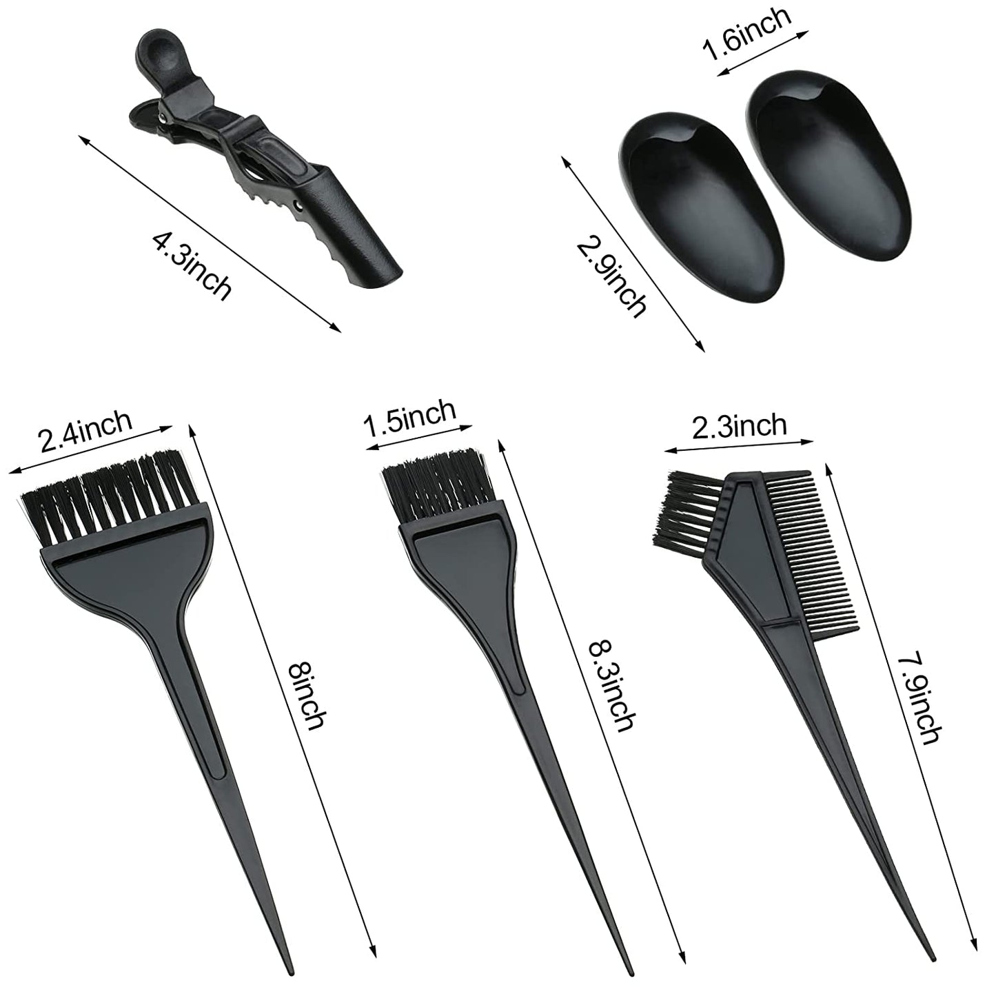 20 Pcs Hair Dye Brush and Bowl Set