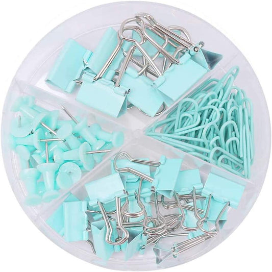 Binder Clip Assortment, 72 Pieces Total (Round Green)