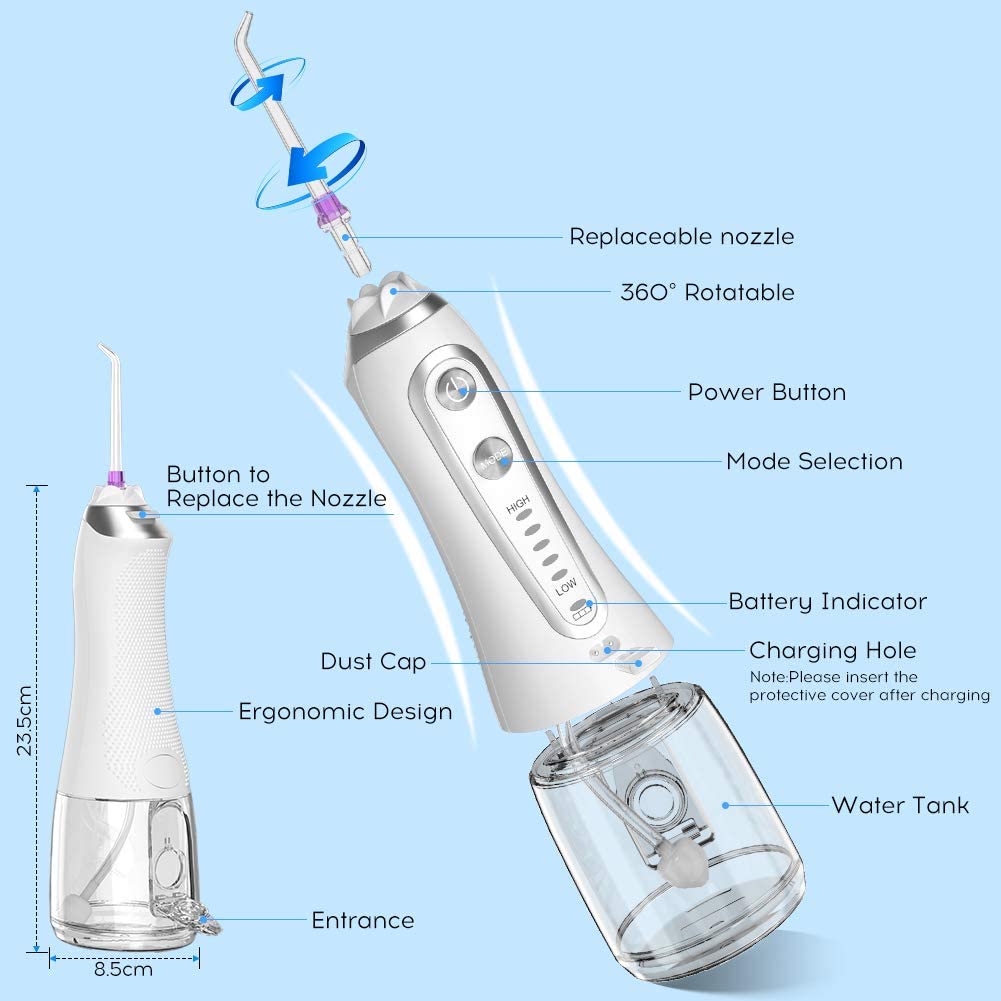 Water Flosser, Water Flosser, 9.84 x 4.88 x 3.19 inches