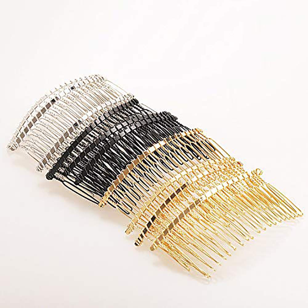 10pcs 20 teeth fancy metal hair clip (mixed)