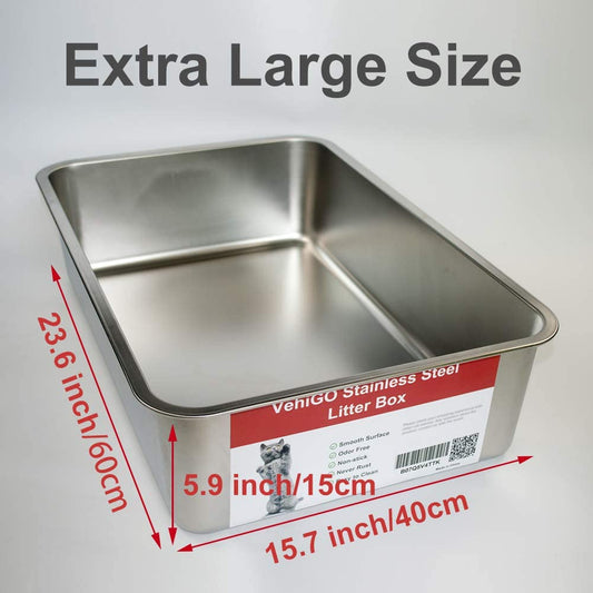 Extra Large Metal Pet Litter Box with Smooth Surface