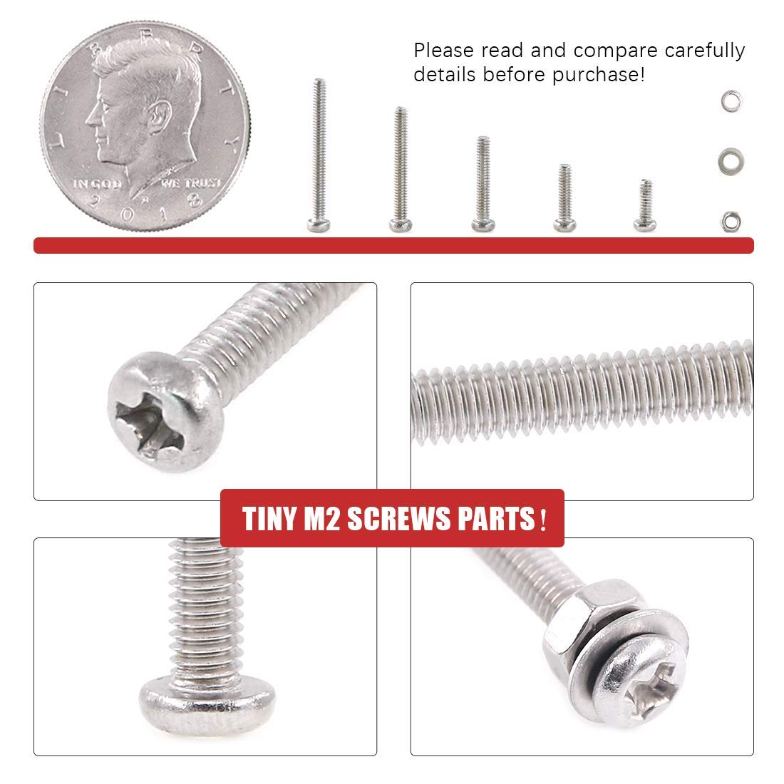 600 Pieces, Screws Bolt Nut, 5.2 x 3.9 x 2.1 inches