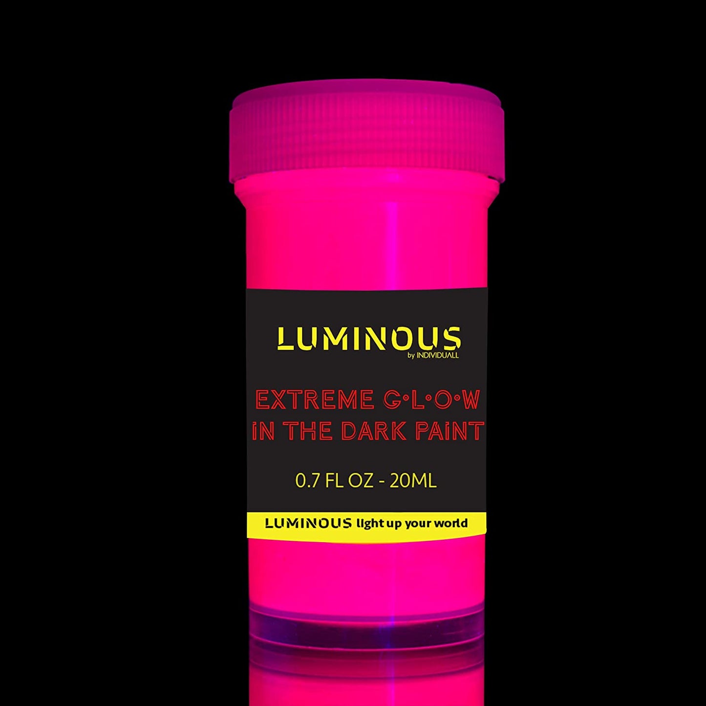 Extreme Luminous Glow In The Dark Paint - Set of 8 x 20ml Pots