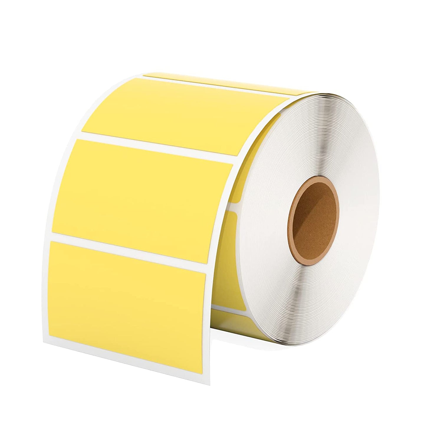 Labels 2.25" x 1.25", Square, Yellow, 1 Roll, 1,000 Labels