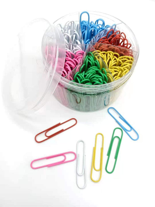 300 pieces of large colorful paper clips, 50 mm (2 inches)