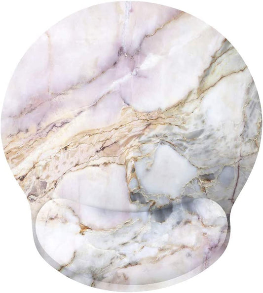 Mouse pad with gel support, colorful marble