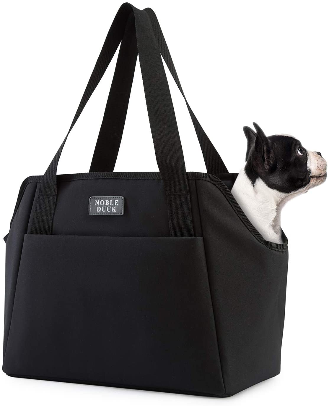 Small pet carrier bag with pockets, Colour: (black)