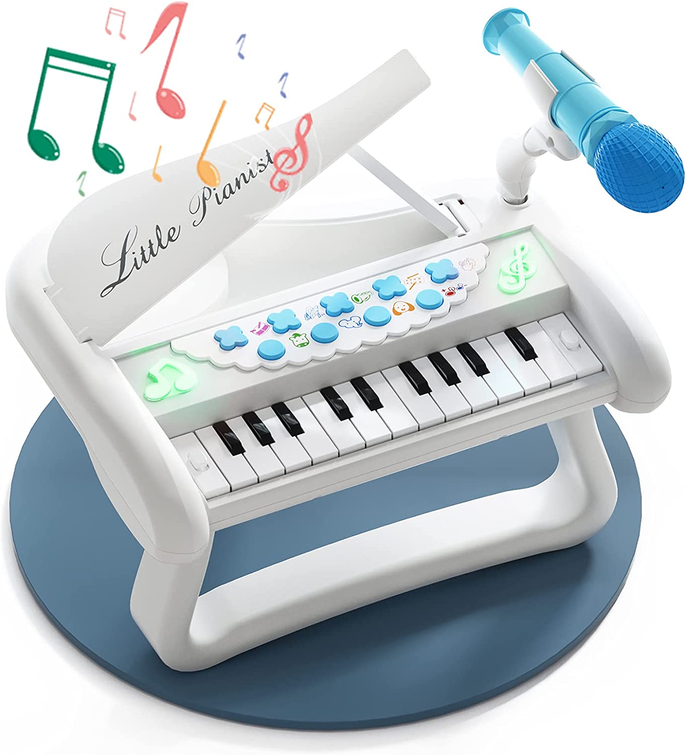 toy musical keyboard instrument for toddlers, (Color: white)