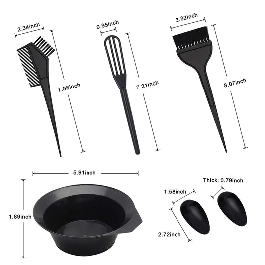 15 DIY Salon Hair Coloring Tools, (Black)