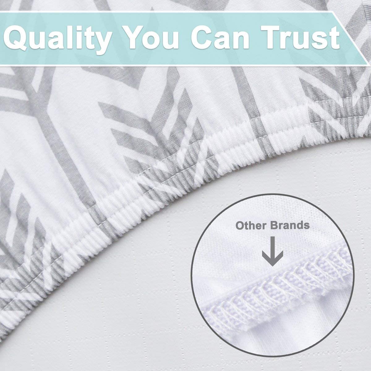 Baby Changing Pad Cover, Grey, 2-Pack