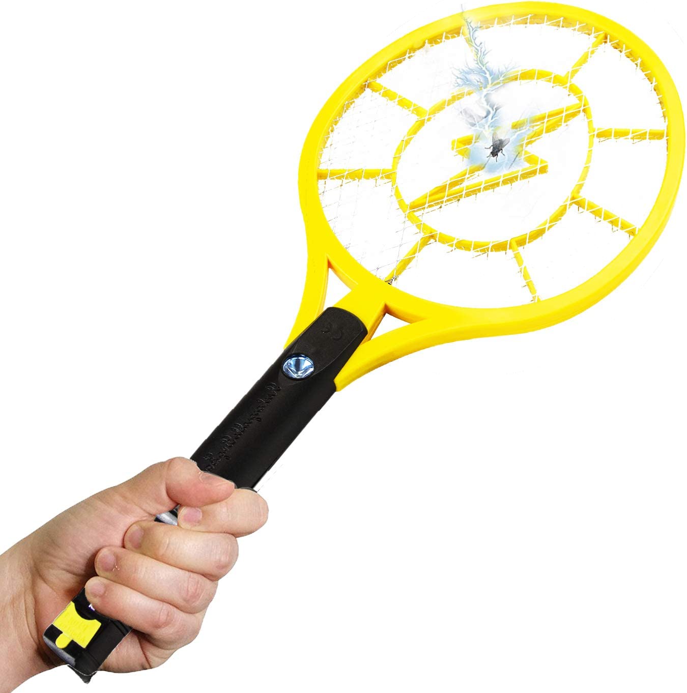 Mesh fly killer racket 2-ply (large), yellow