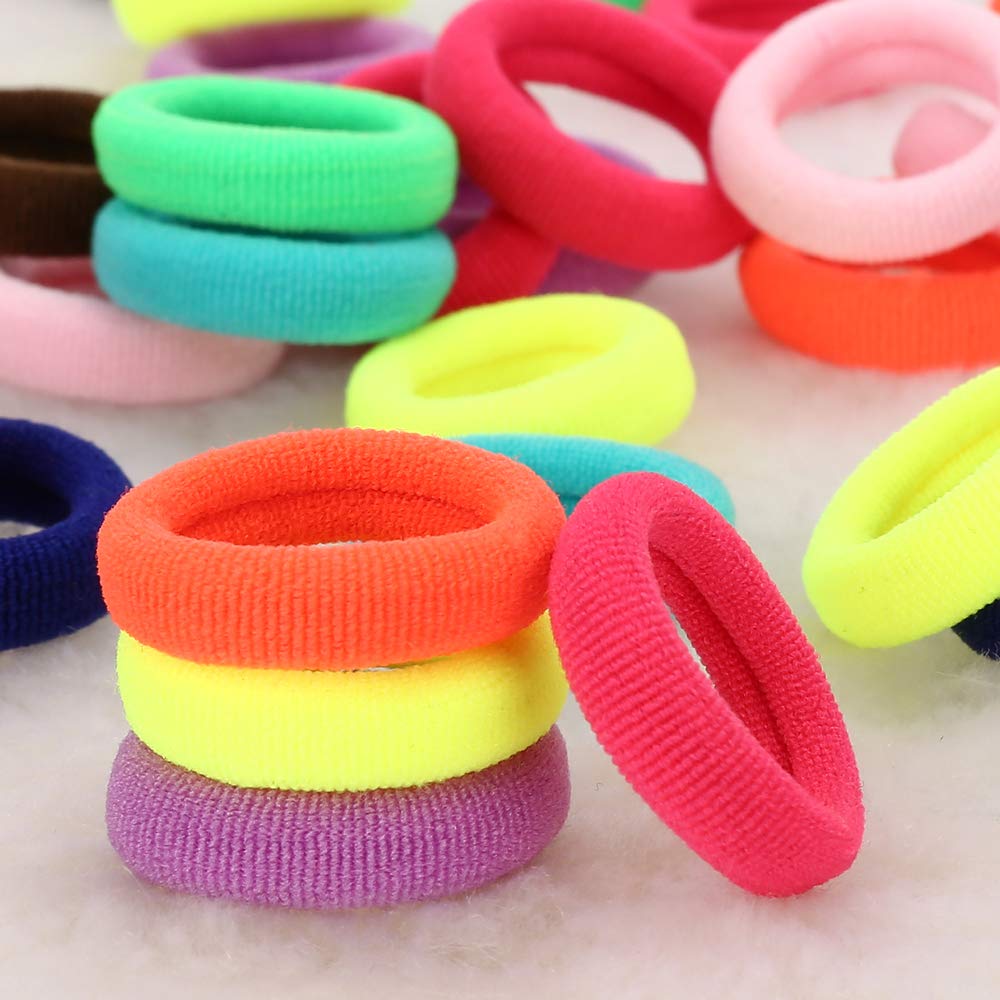 200 pieces of seamless hair ties 10 colors