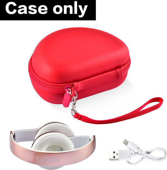 Hard Travel Case for In-Ear Headphones, (Red)